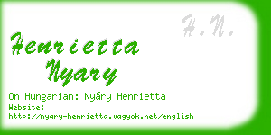 henrietta nyary business card
