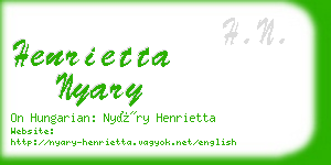 henrietta nyary business card